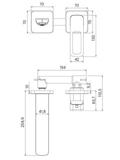 Встраиваемый смеситель для раковины IDDIS Slide SLIBL00i65 чёрный матовый